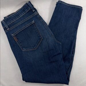PAIGE Skyline Ankle Peg Slim Fit Stretch Denim Blue Jeans